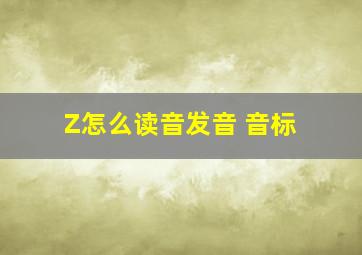 Z怎么读音发音 音标